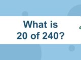 What is 20 of 240